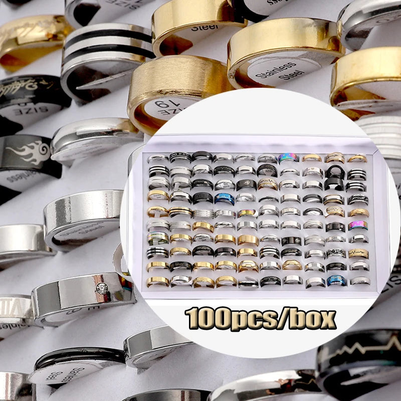 Stainless Steel Love Stripe Rings Fashion Jewelry Gift
