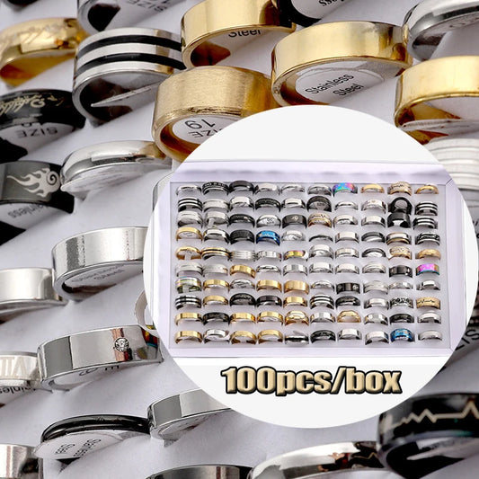 Stainless Steel Love Stripe Rings Fashion Jewelry Gift