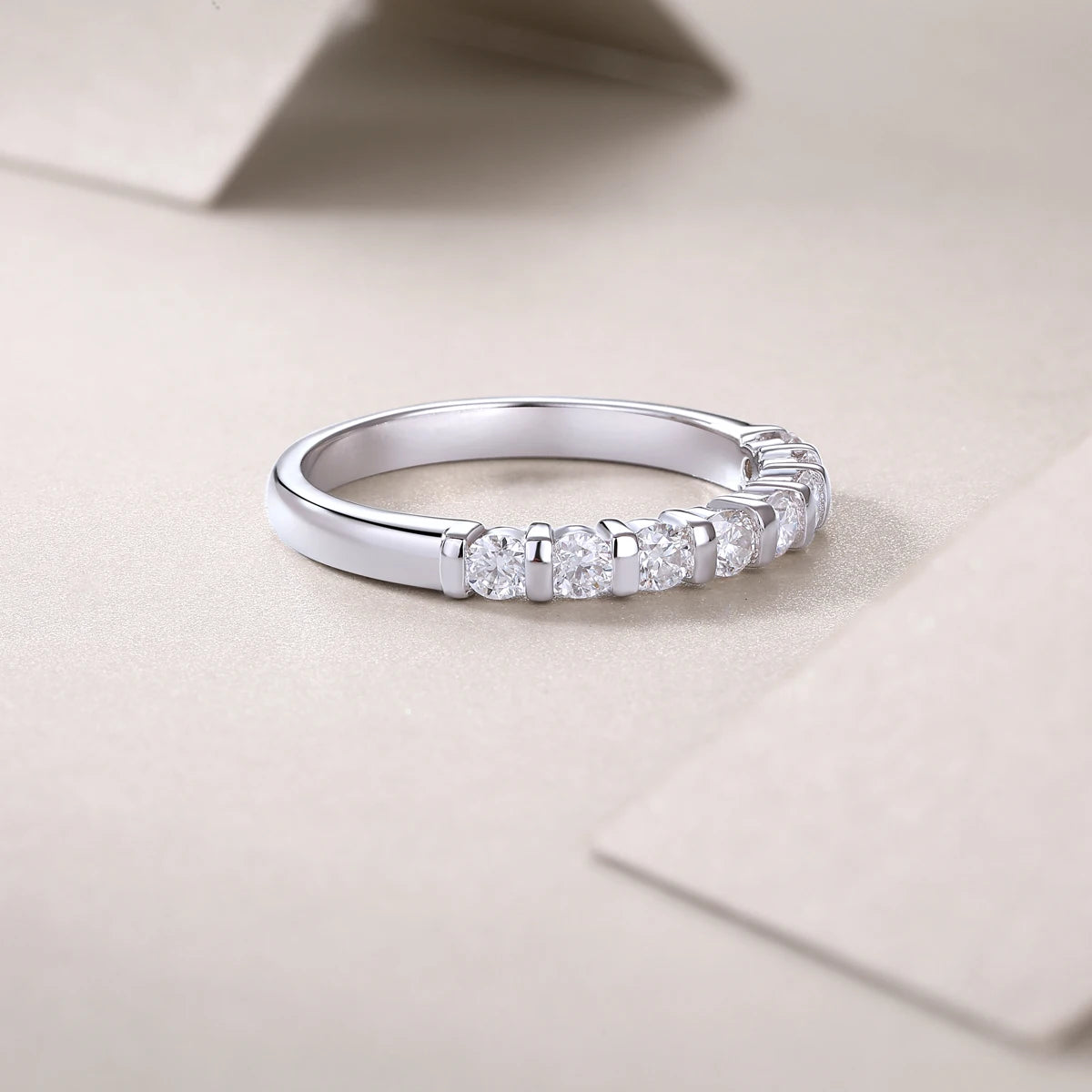 Moissanite Silver Ring