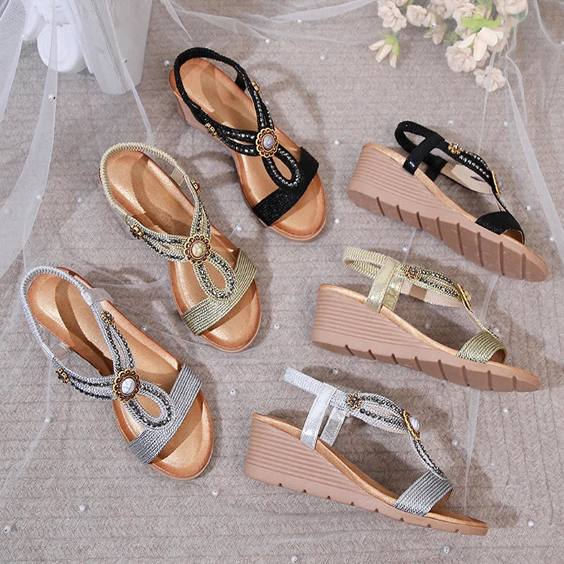 Sandals Womens  Platform Rhinestone