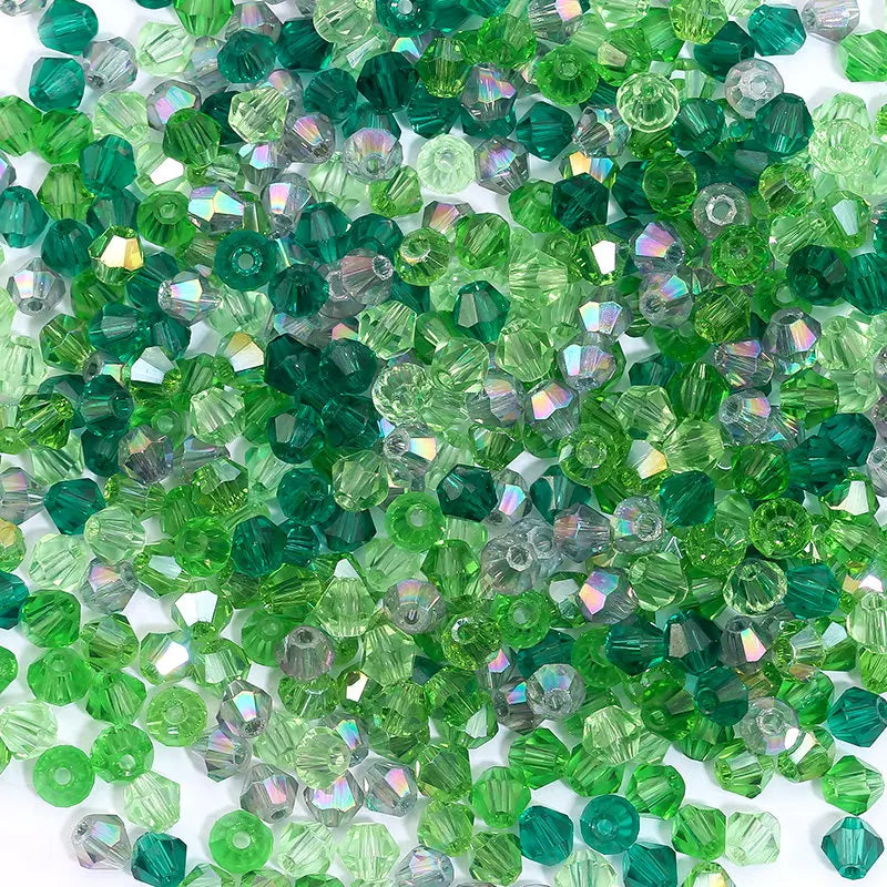 Glass Bicone Beads Faceted Crystal For Jewelry Making