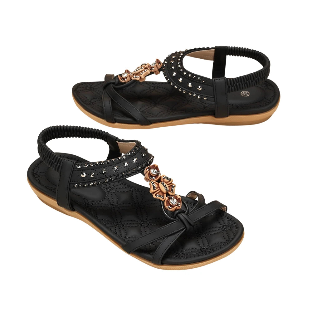 Women's Rhinestone Flat Sandals