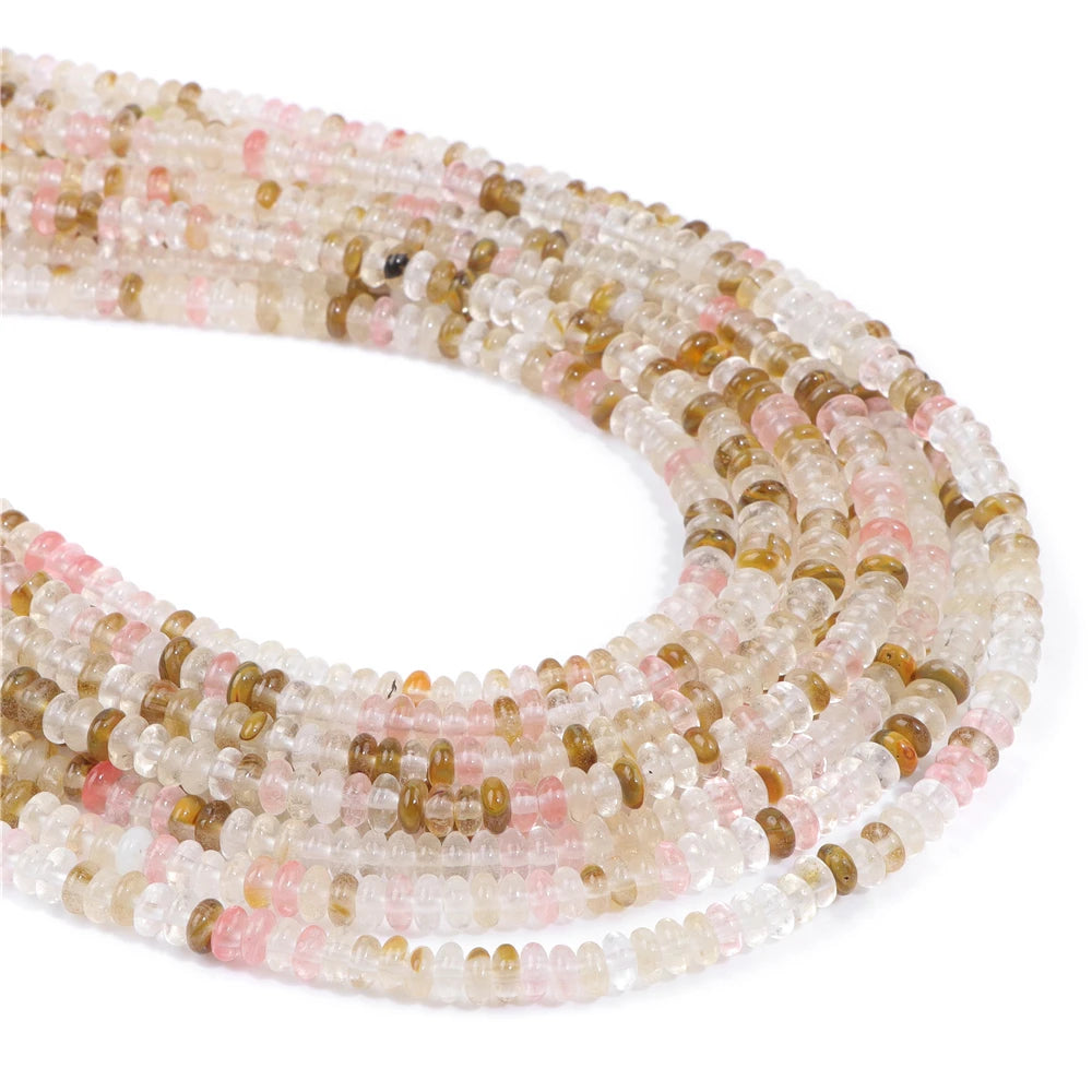 Natural Stone Abacus Shaped Disc Beads For Jewelry Making