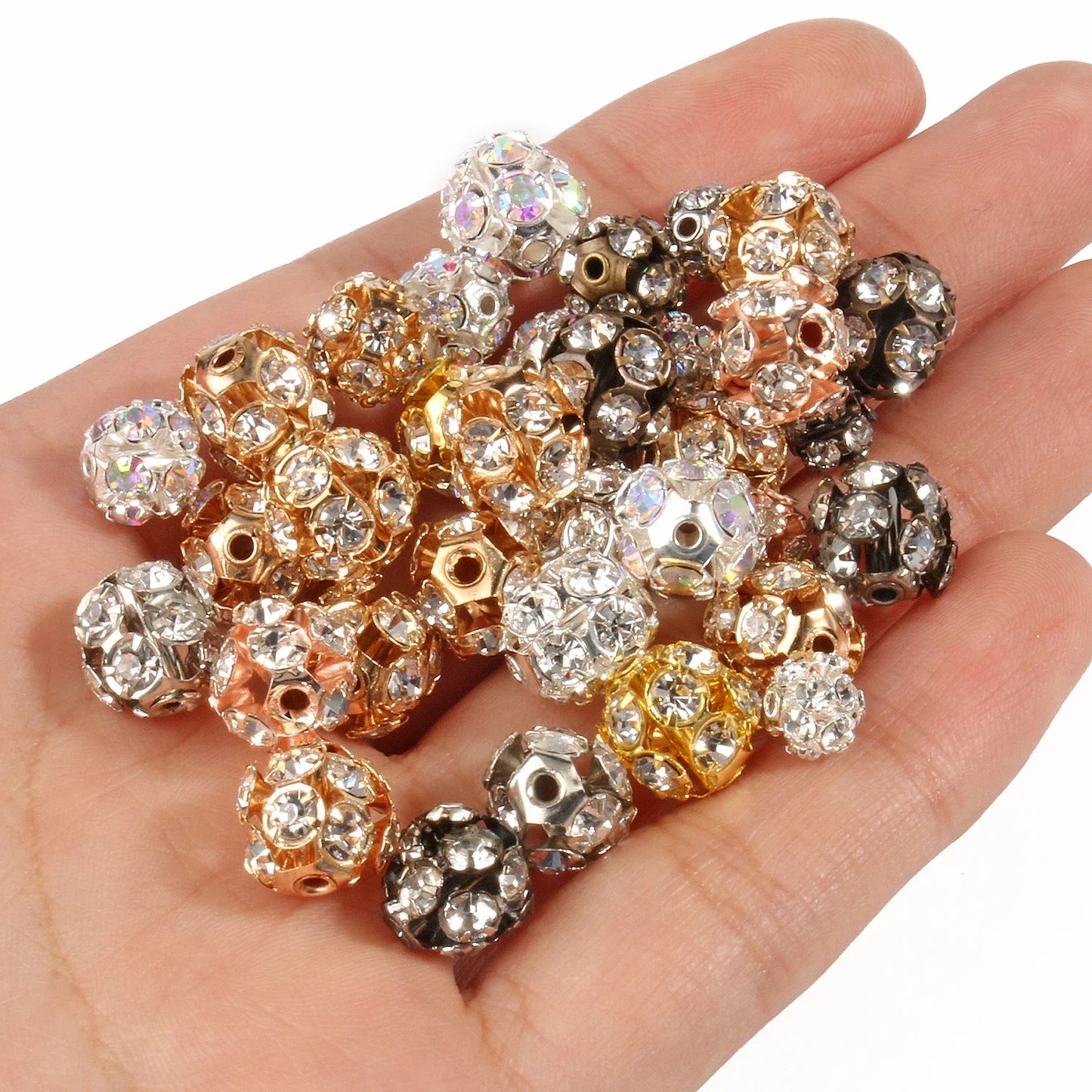 Rhinestone Ball Shape Beads For Jewelry Making