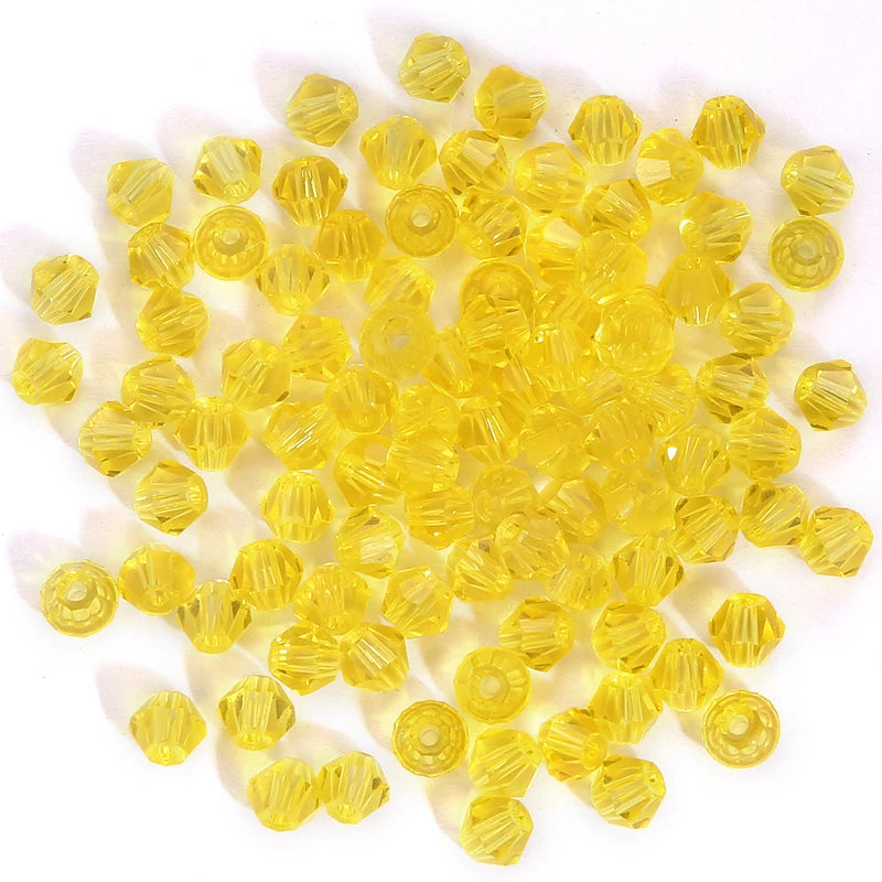 Glass Bicone Beads Faceted Crystal For Jewelry Making