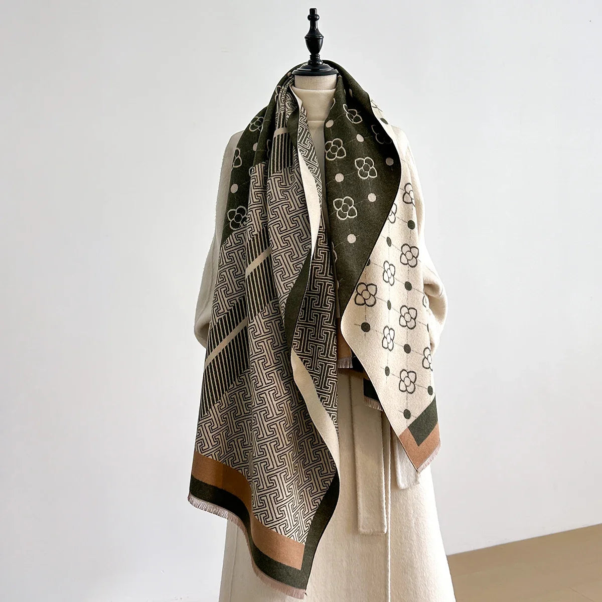 Cashmere Faux Scarf Thick Luxury Shawl