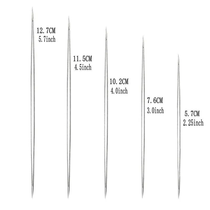 Stainless Steel Big Eye Curved Beading Needles Set JT-02