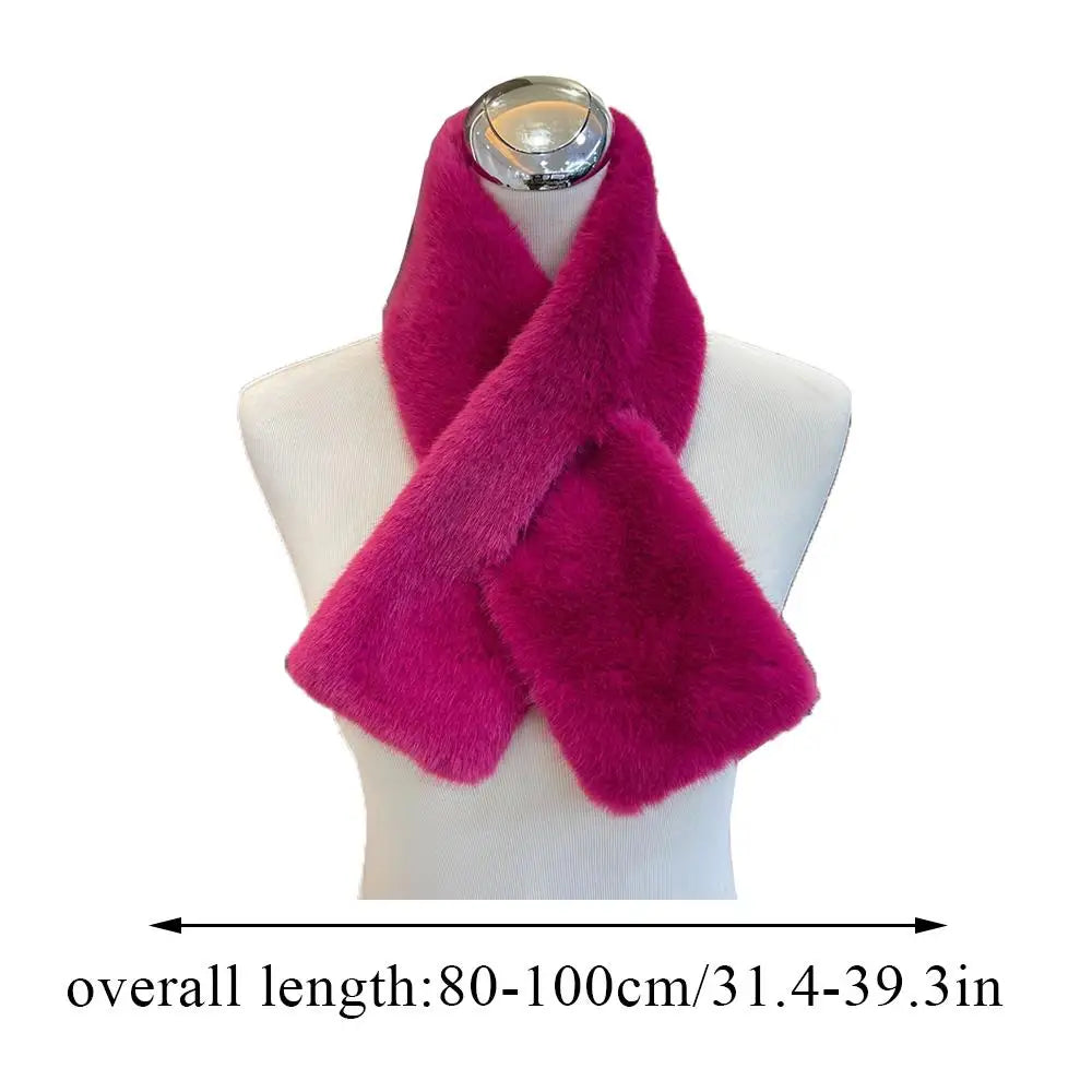 Rabbit Fur Shawl Scarf Double Sided Plush