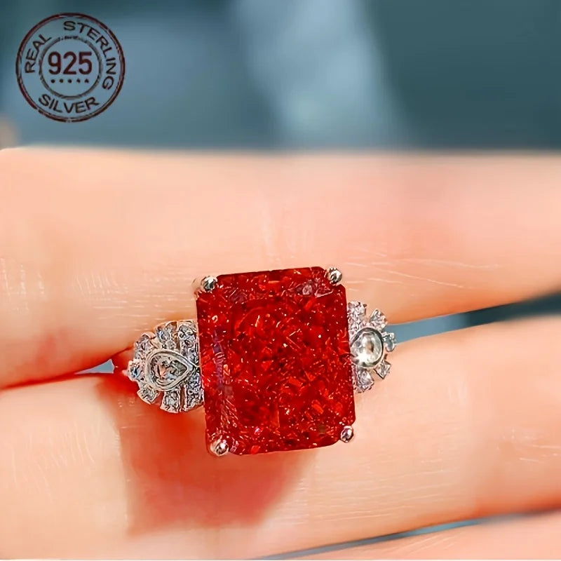 925 Silver Ring Lab Diamond
