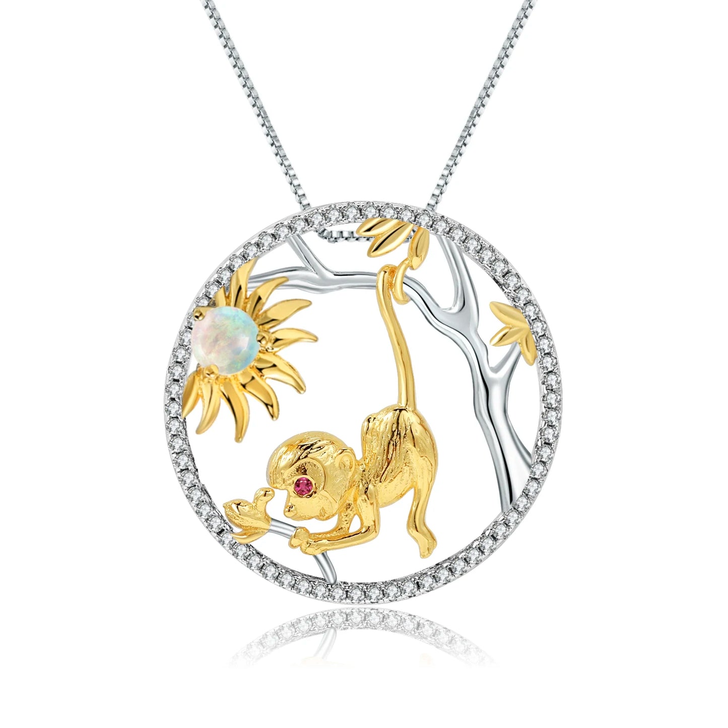 925 Necklace Silver Blue Topaz Dragon Pendant
