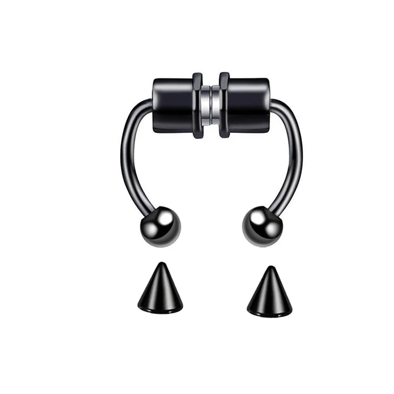 Nose Ring Hoop Magnetic Clip Non Piercing Jewelry