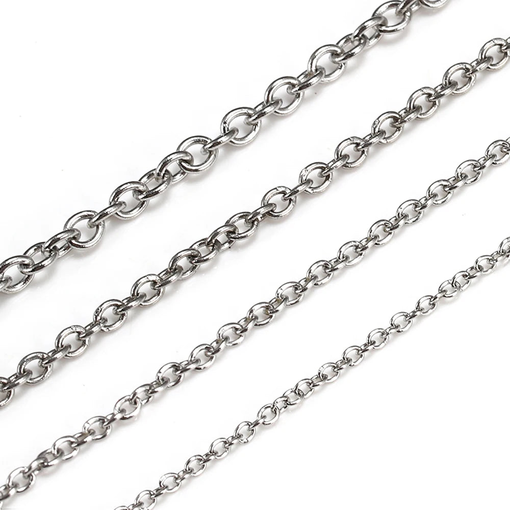 Stainless Steel O Shape Cable Chain Roll For Jewelry Making