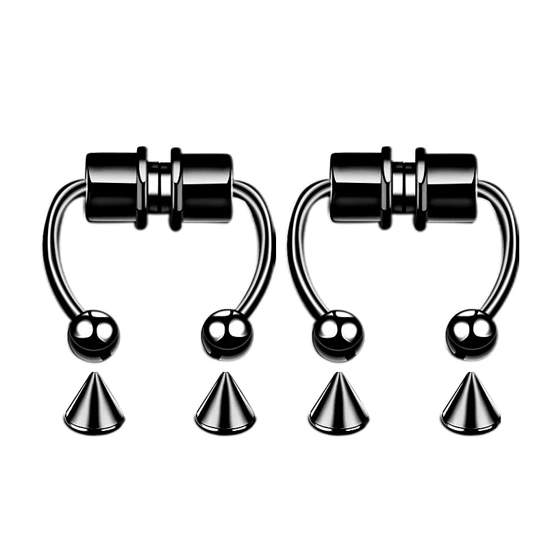 Nose Ring Hoop Magnetic Clip Non Piercing Jewelry