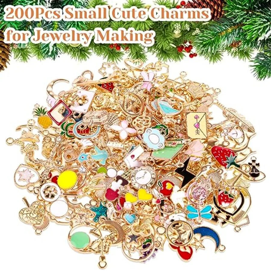 Jewelry Charms 200Pcs Bulk DIY Earrings Bracelets Necklaces
