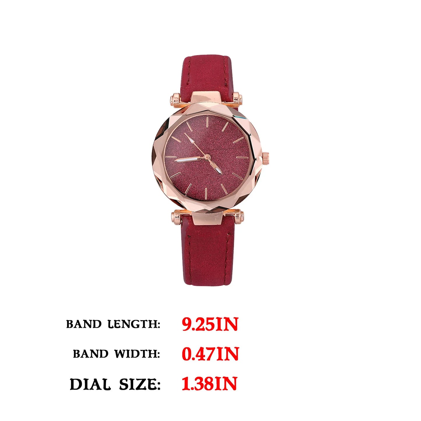 Quartz Watch  Leather Strap Smart Business