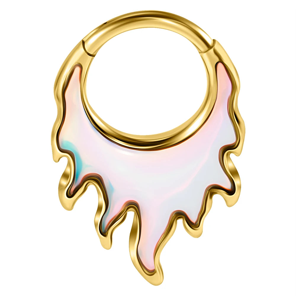 Nose Ring Septum Stainless Steel Oil Drop