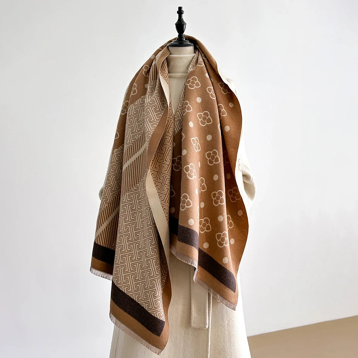 Cashmere Faux Scarf Thick Luxury Shawl