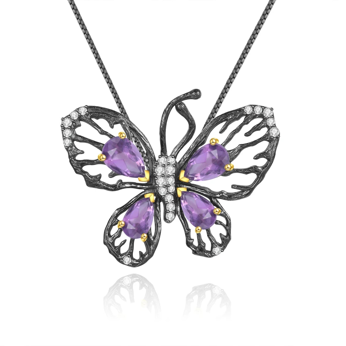 Butterfly Ruby Necklace Pendant