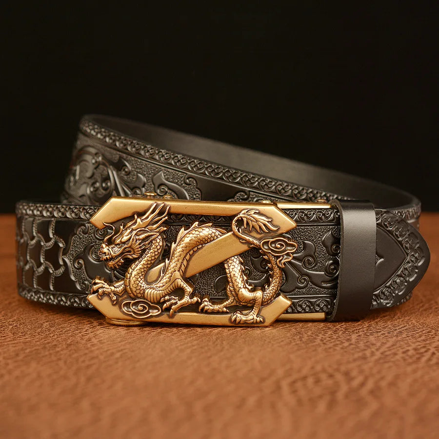 Dragon Belt Automatic Buckle Casual Style