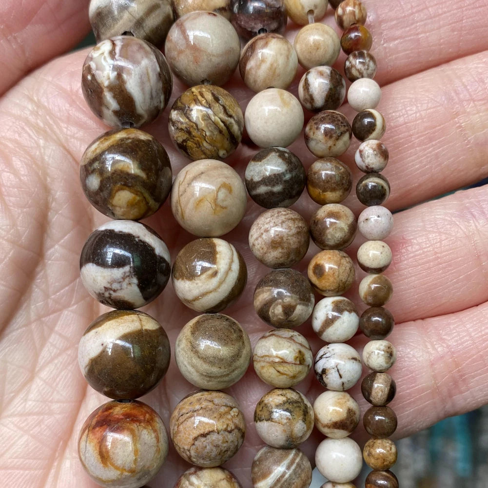 Australian Zebra Jasper Beads for Jewelry Making
