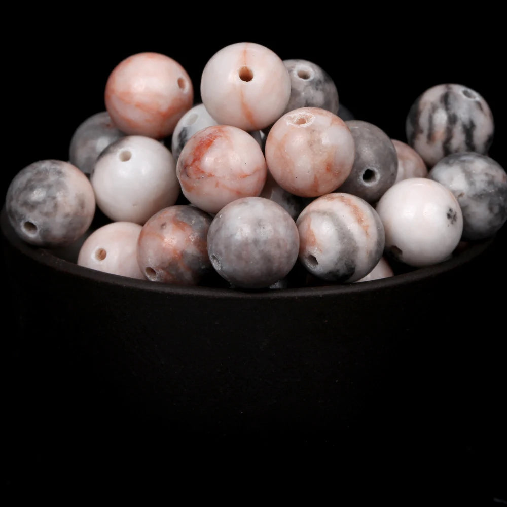 IYKWIM Natural Round Bead Mix Tiger Eye Amazonite Lava Turquoise