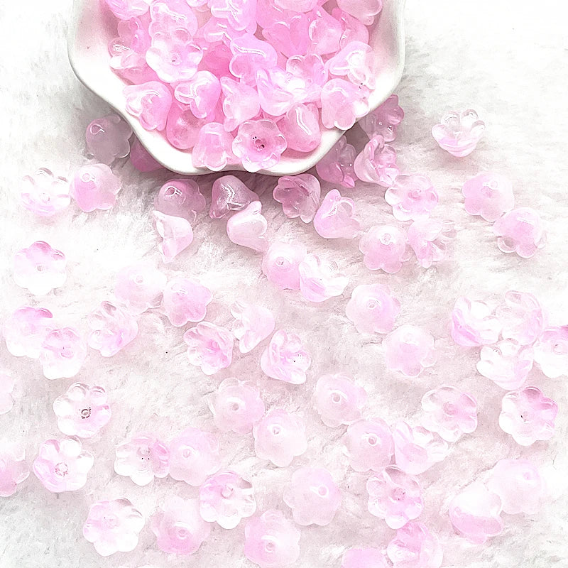 HWYCRRGT Glass Lampwork Beads Caps For Jewelry Making DIY Bracelets Hairpins