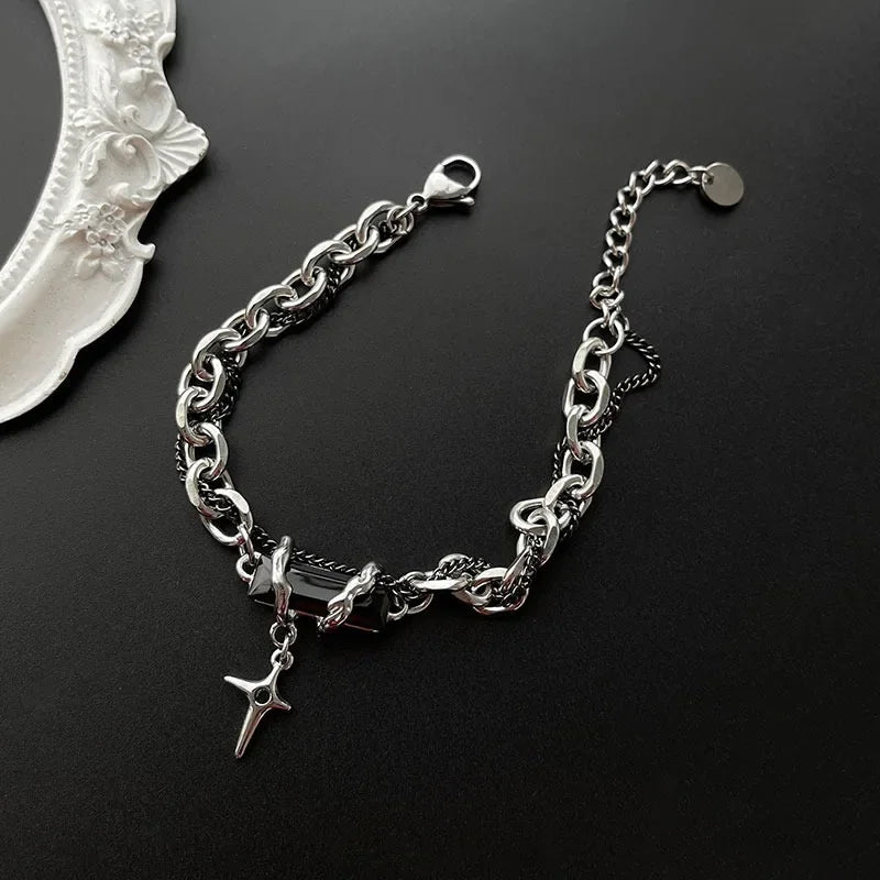 Bracelet Stainless Steel Zircon Star Chain Bracelet