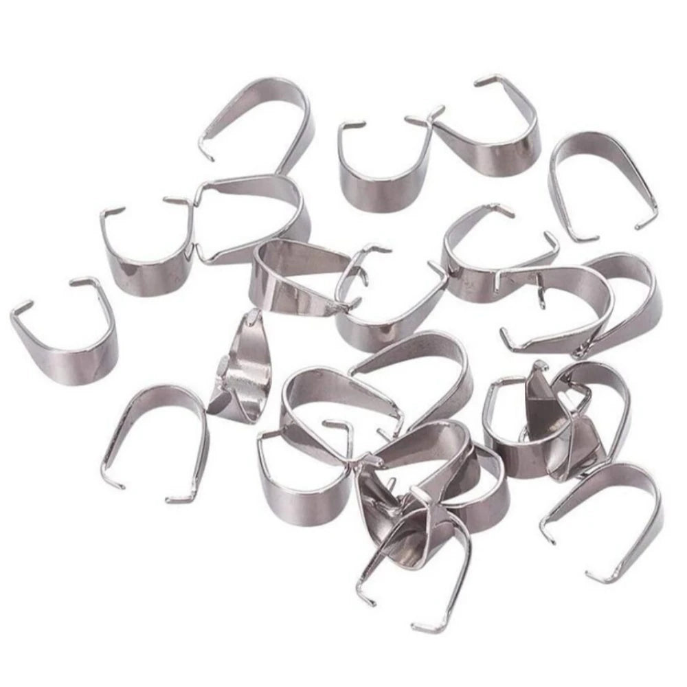 NONECN Stainless Steel Clip Pendant Clasp Melon Seed Buckle