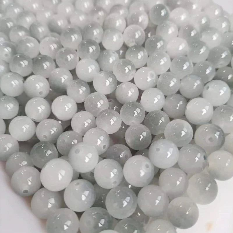 50pcs 8/10mm Dual Color Glass Round Loose Spacer Beads for Handmade Jewelry and Accessories