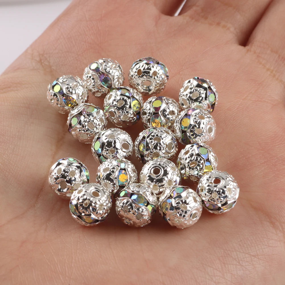 Rhinestone Ball Shape Beads For Jewelry Making