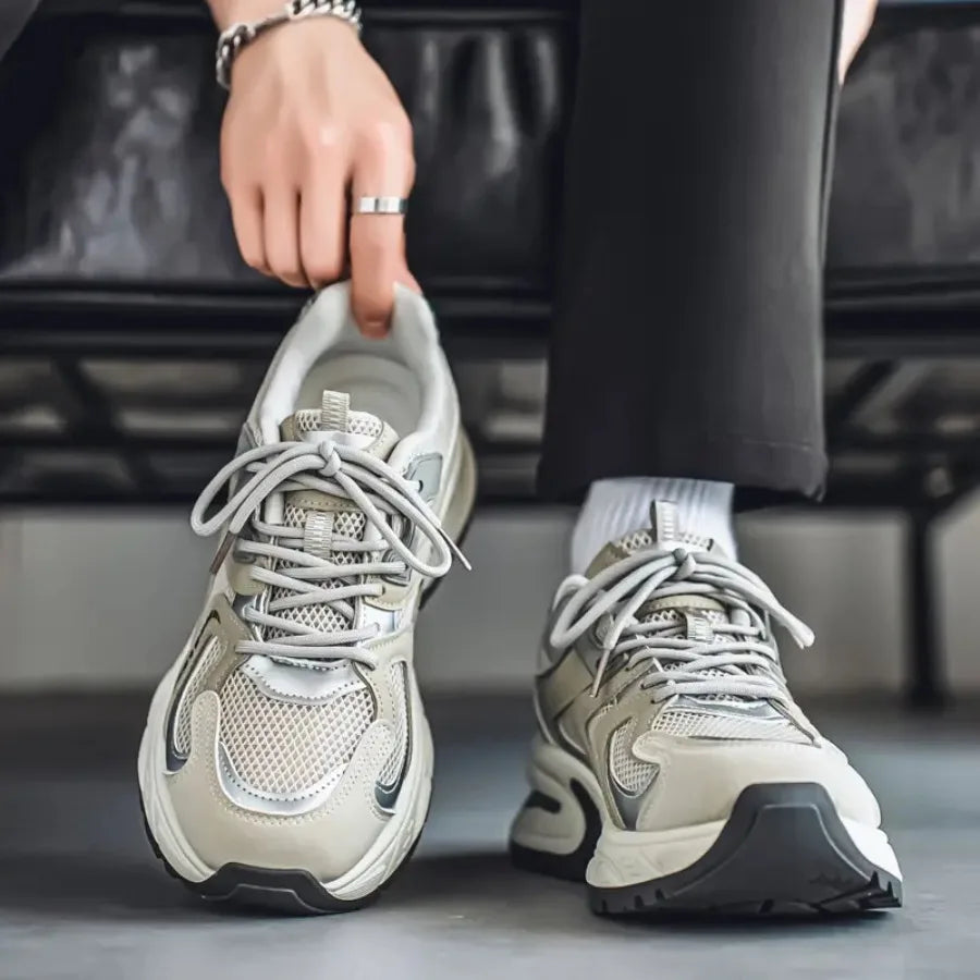 Unisex Casual Sneakers Lightweight PU Shoes For Gym And Training