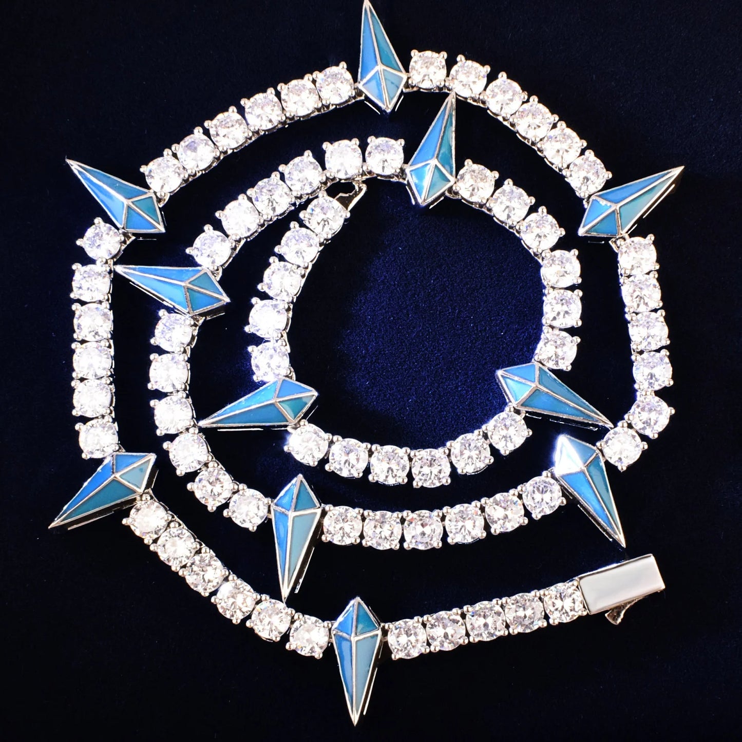 Tennis Chain Rivet  Cubic Zirconia