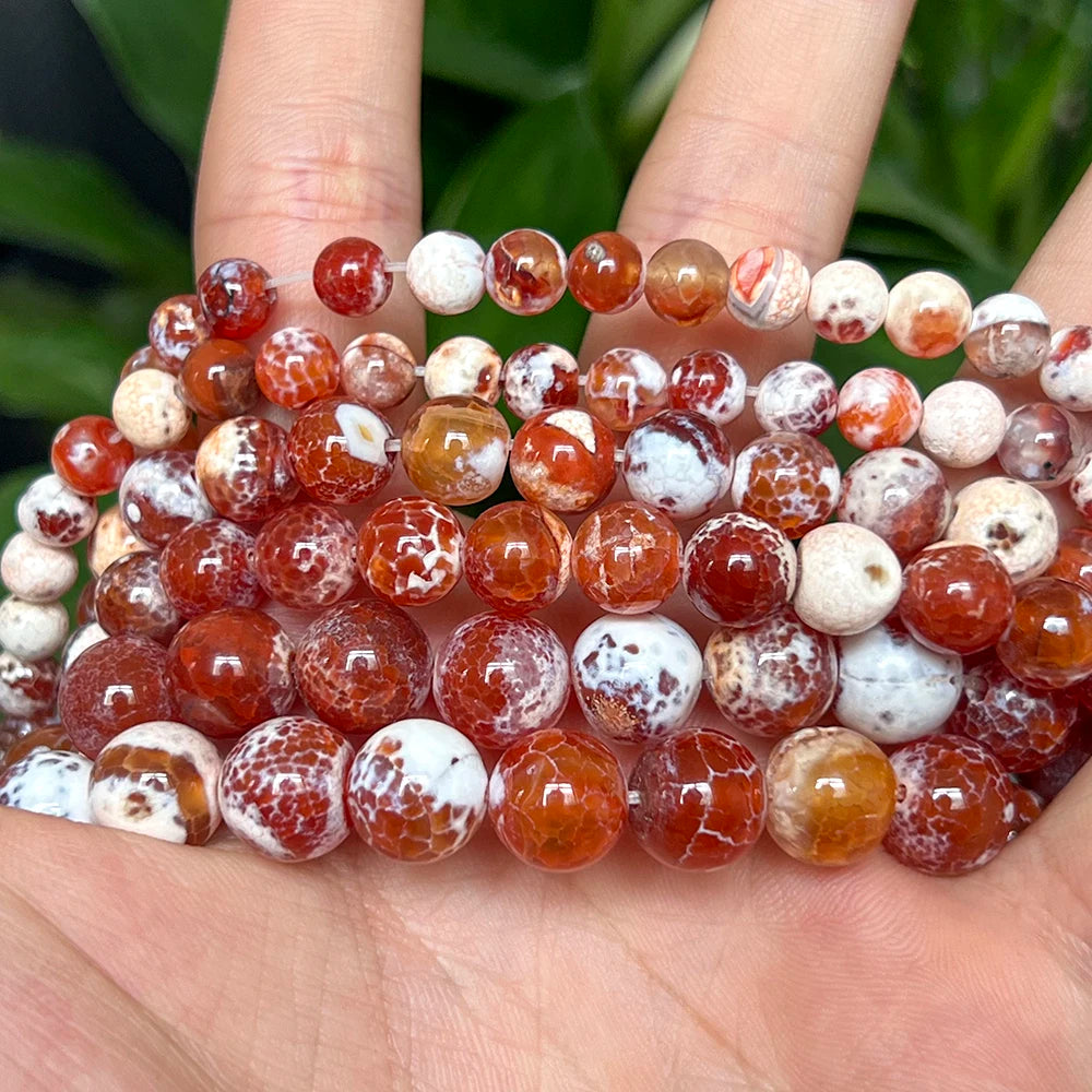 Agate Beads Round Spacer For Jewelry Making