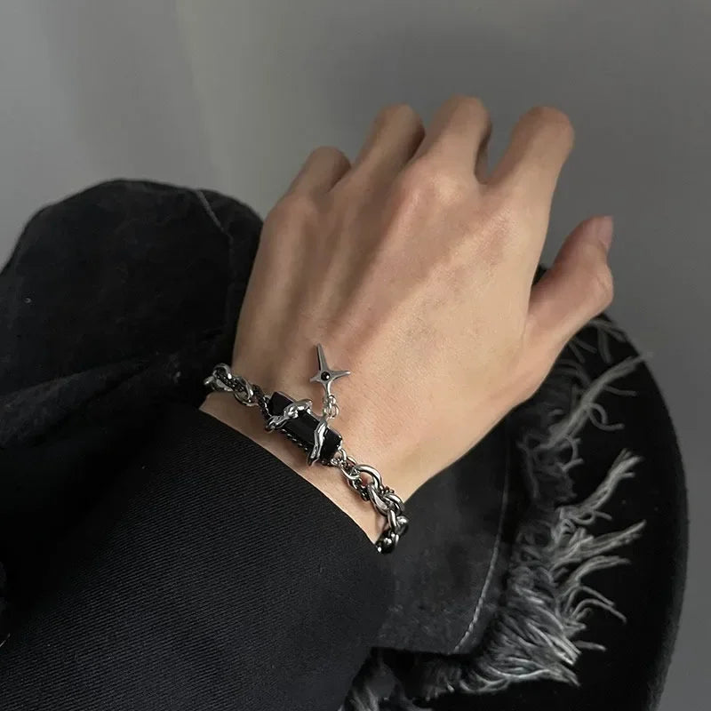 Bracelet Stainless Steel Zircon Star Chain Bracelet