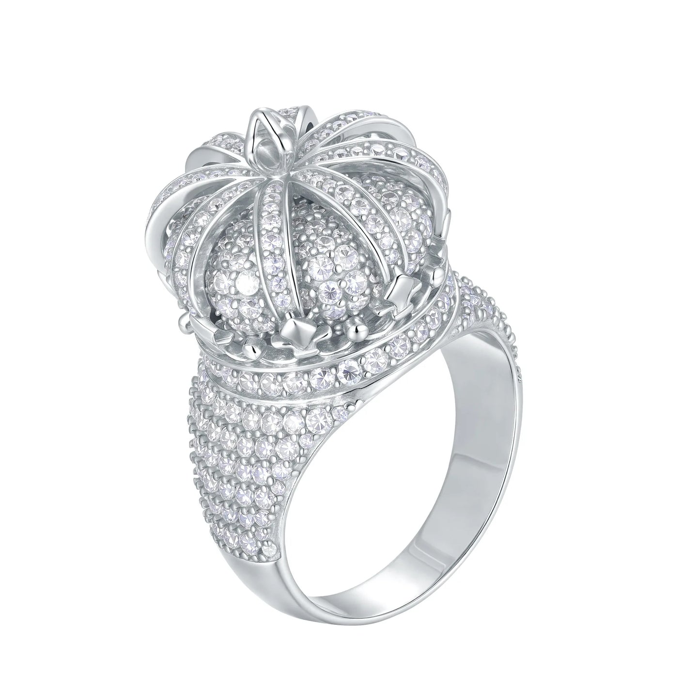 Ring Moissanite S925 Silver Lion Crown