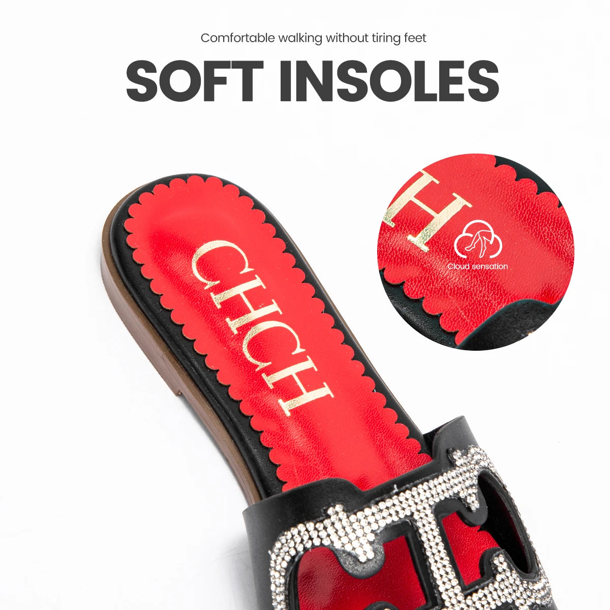 Women Slippers Full Diamond Design