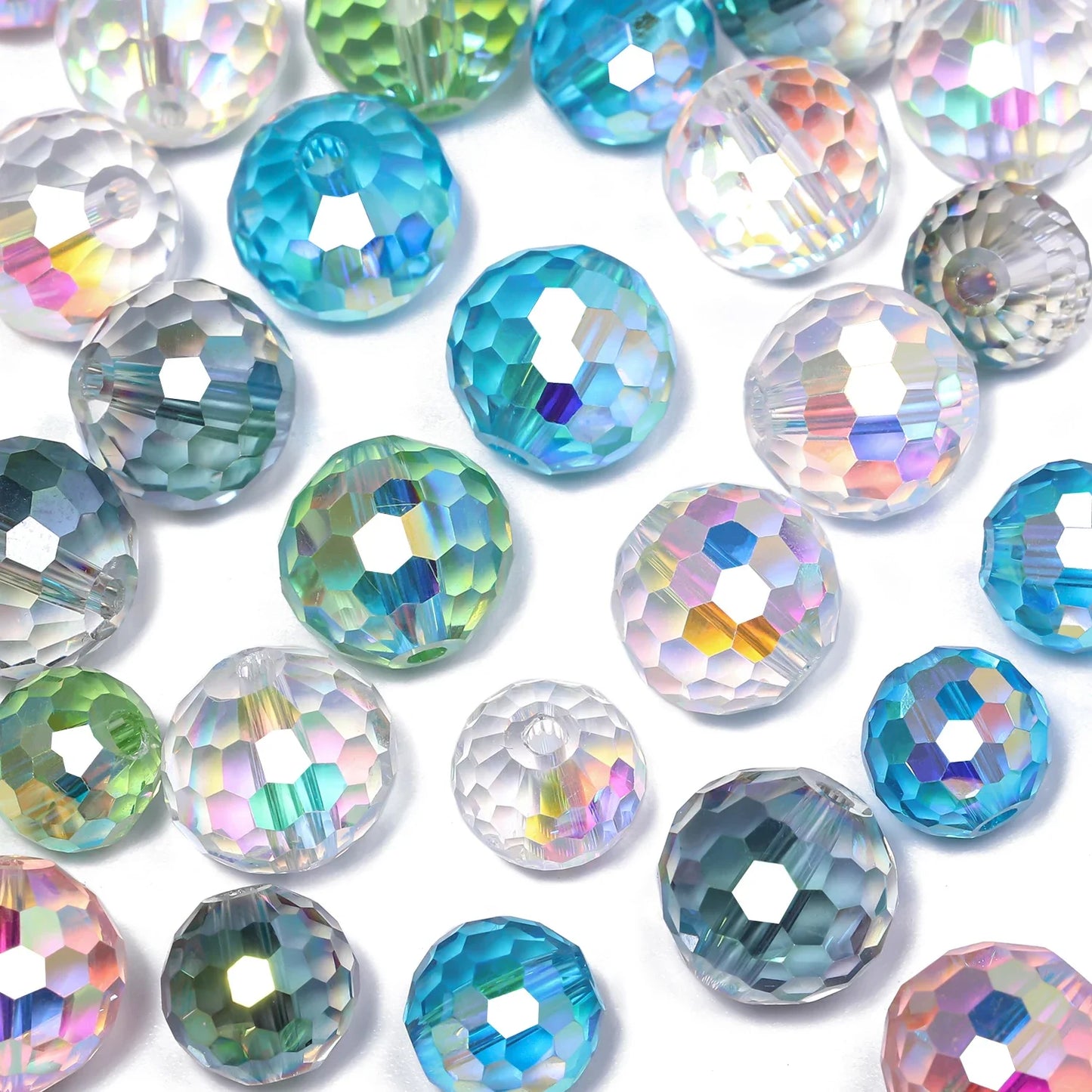 Austrian Crystal Glass Beads Faceted Round Beads For Jewelry Making