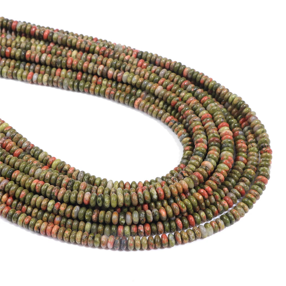 Stone Beads Abacus Round Spacer Beads For Jewelry Making