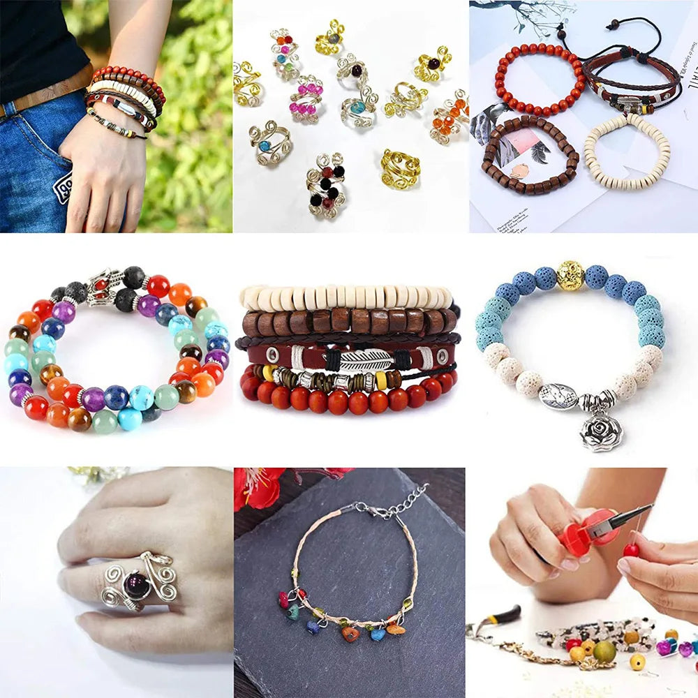 Deluxe DIY Bead Jewelry Making Kit 2456 Beads And Findings