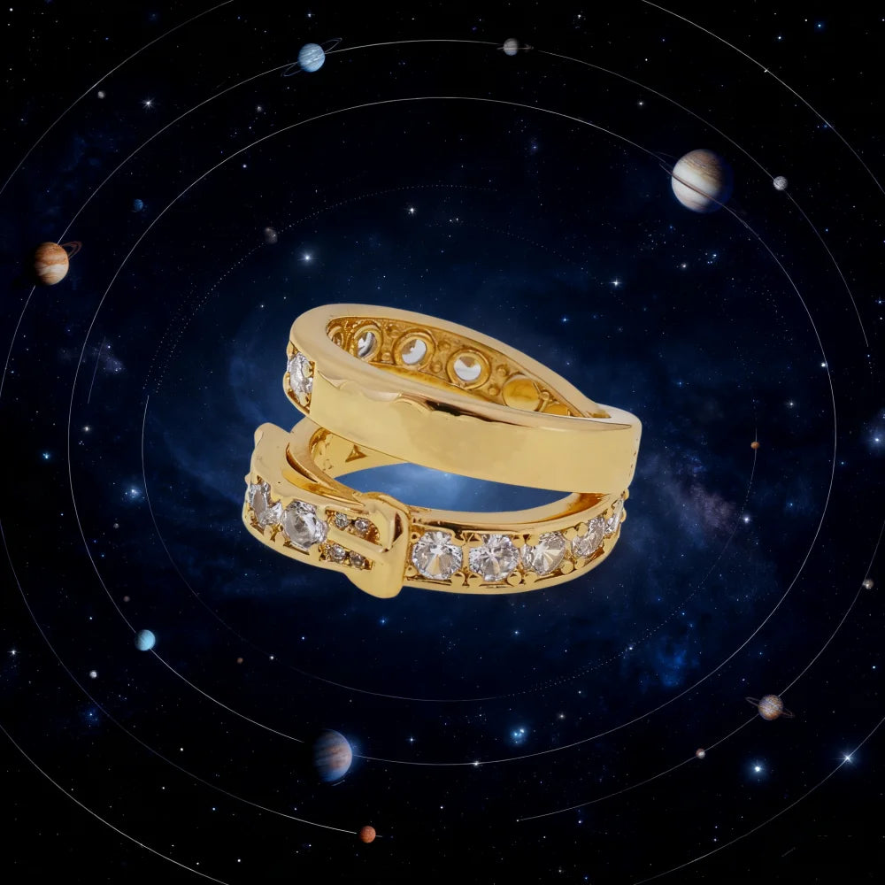 925 Pure Silver Letter Ring Double Loop For Couples