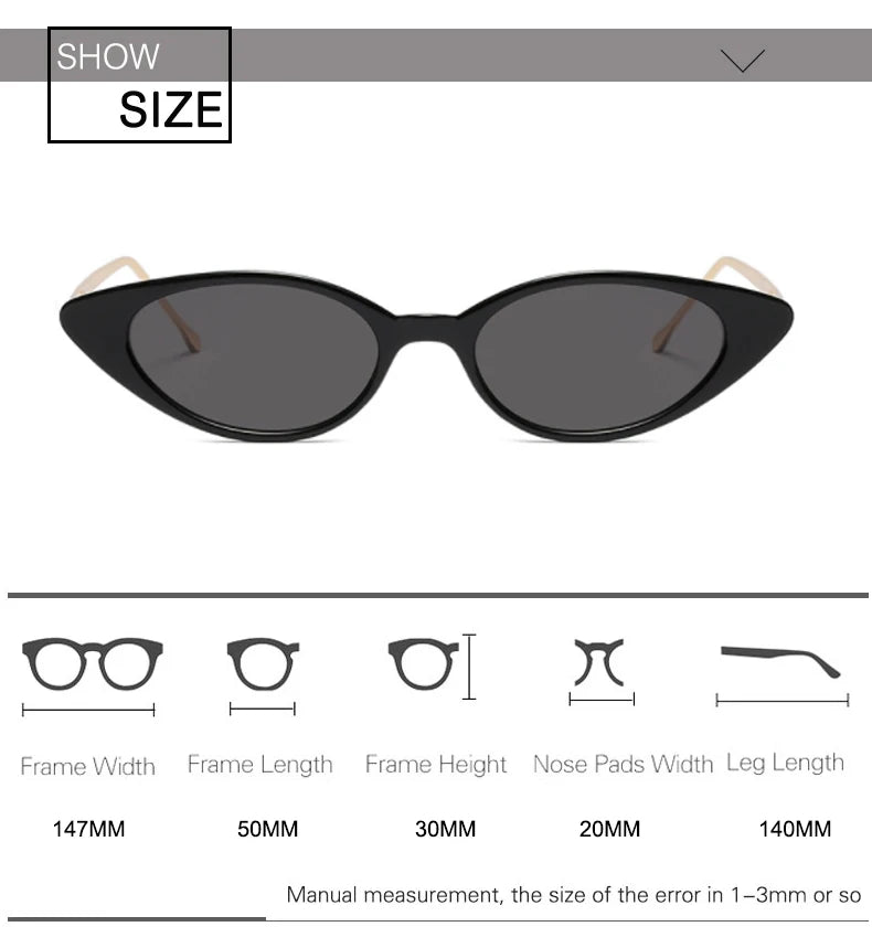 Cat Eye Sunglasses UV400 Trendy Fashion Eyewear