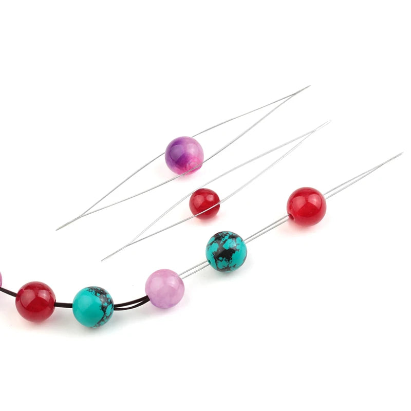 Stainless Steel Big Eye Curved Beading Needles Set JT-02