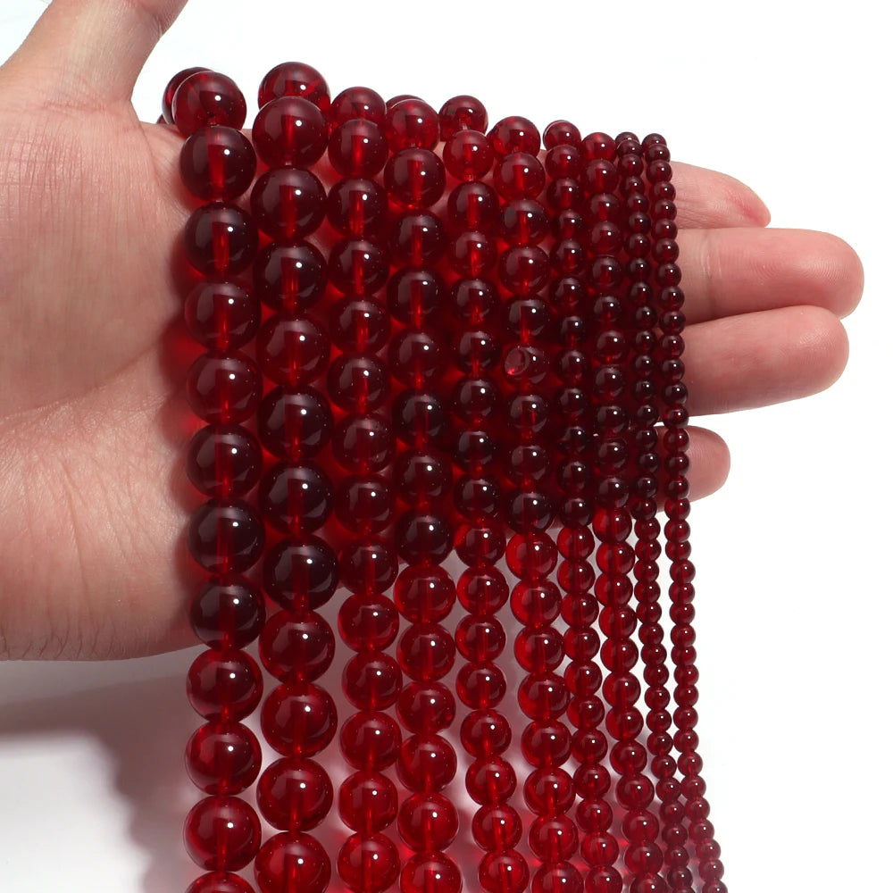 Glass Round Spacer Beads For Jewelry Making Charms And Accessories