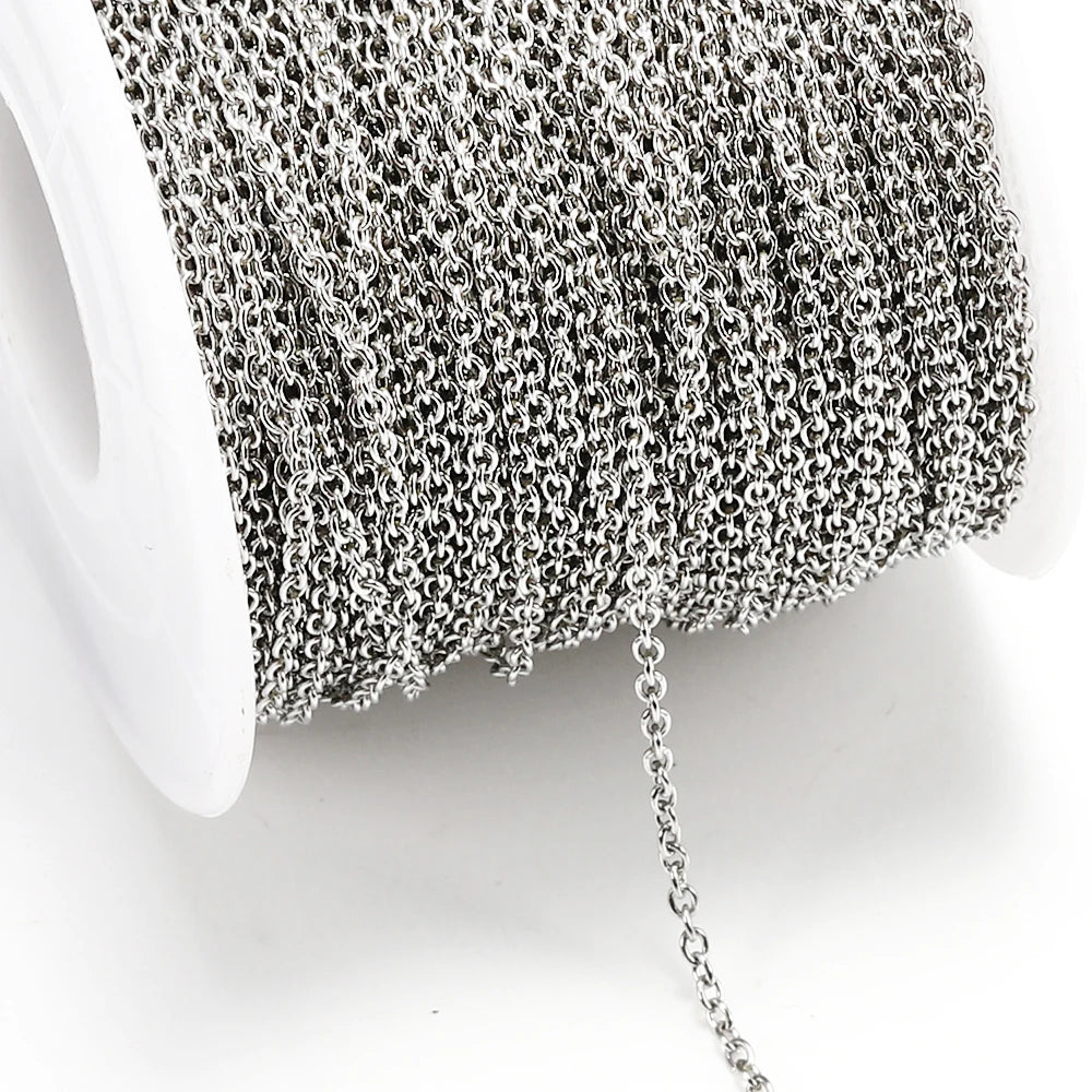 Stainless Steel O Shape Cable Chain Roll For Jewelry Making