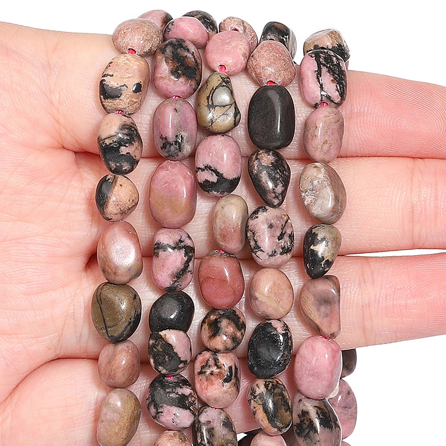 Red Jasper Indian Agate Rose Quartz Beads For Jewelry Making