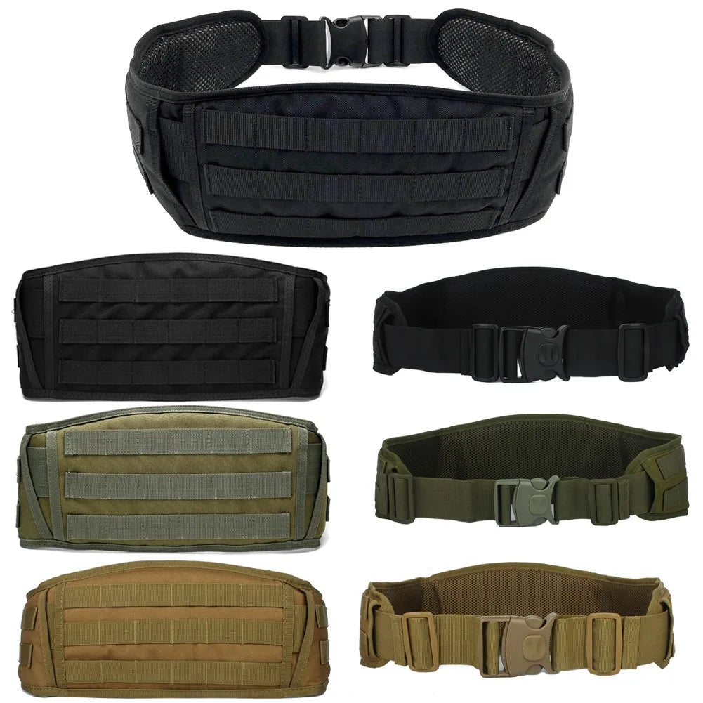 Tactical Belt Military Combat Padded Patrol Belt Molle Battle