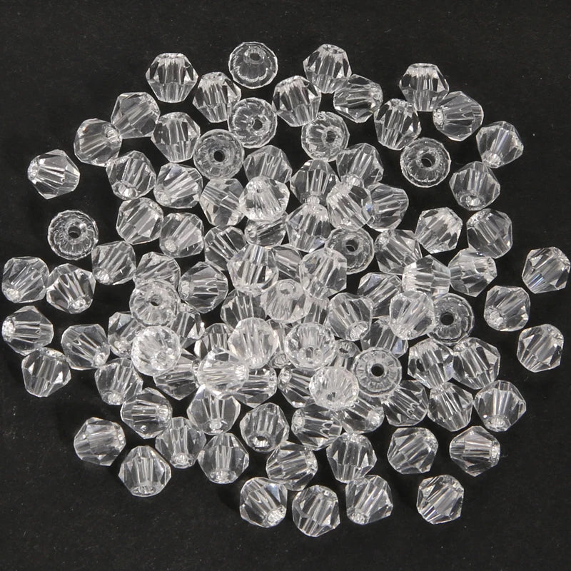 Glass Bicone Beads Faceted Crystal For Jewelry Making