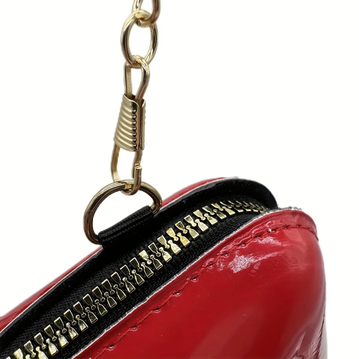 Shoulder Bag Red Lip Shaped Chain