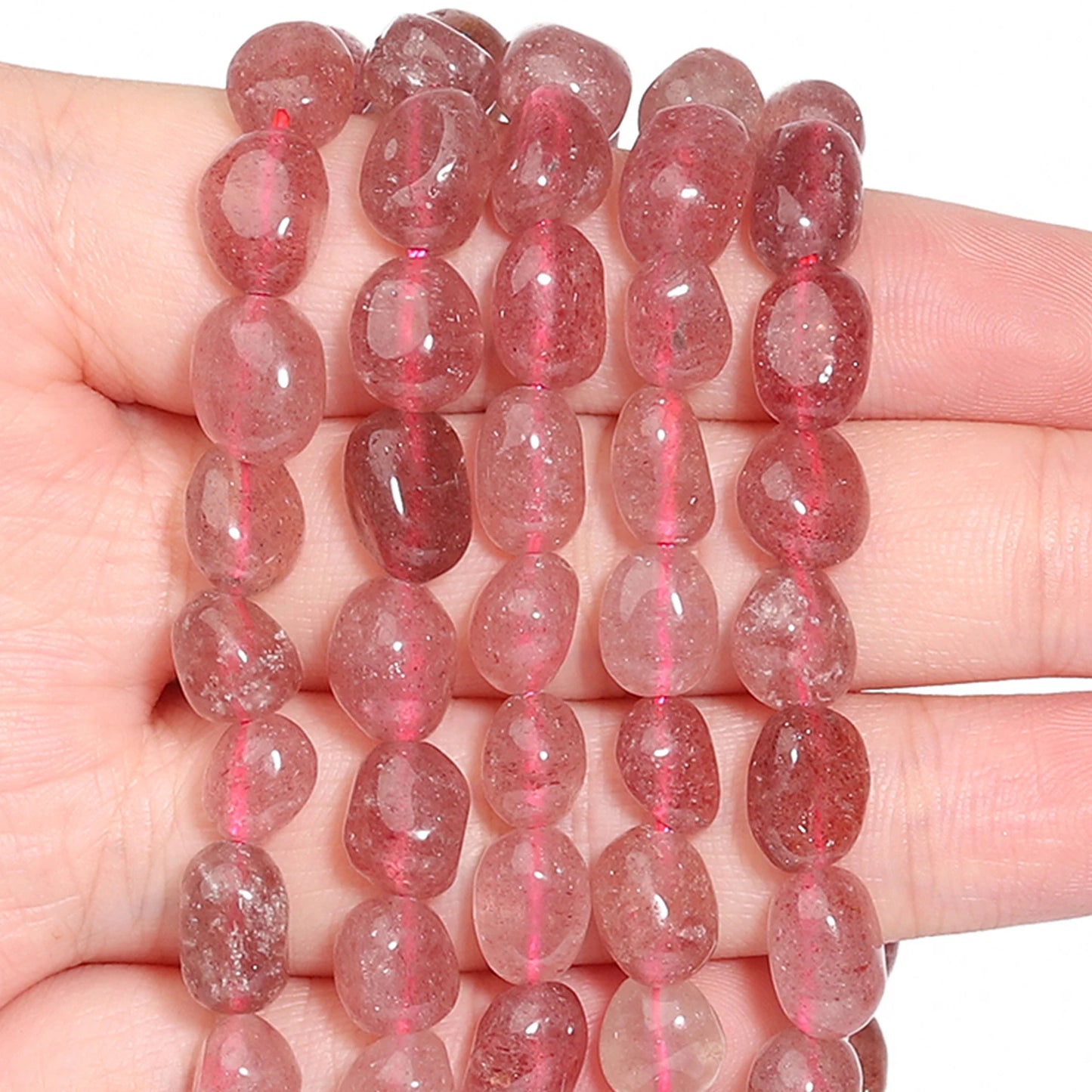Red Jasper Indian Agate Rose Quartz Beads For Jewelry Making