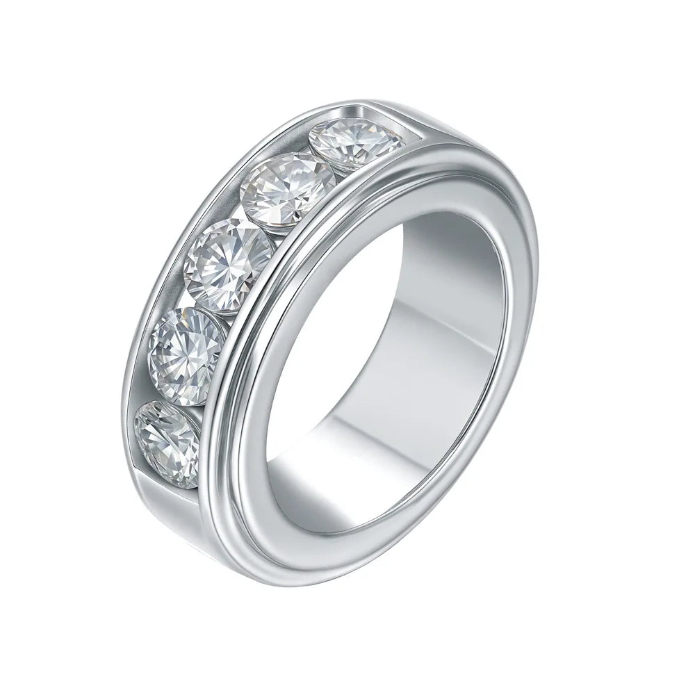 925 Sterling Silver Moissanite Ring